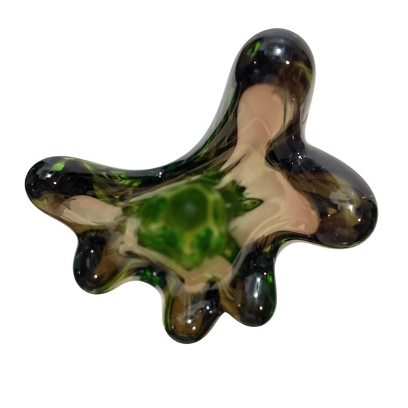 Vintage 1960s Murano Art Glass Sommerso Stretch Fingers Swung Vase 11" Italy - Picture 10 of 15